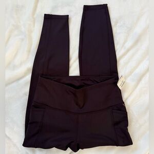 Spyder Dark Purple High-Waisted Leggings Size Medium NWT